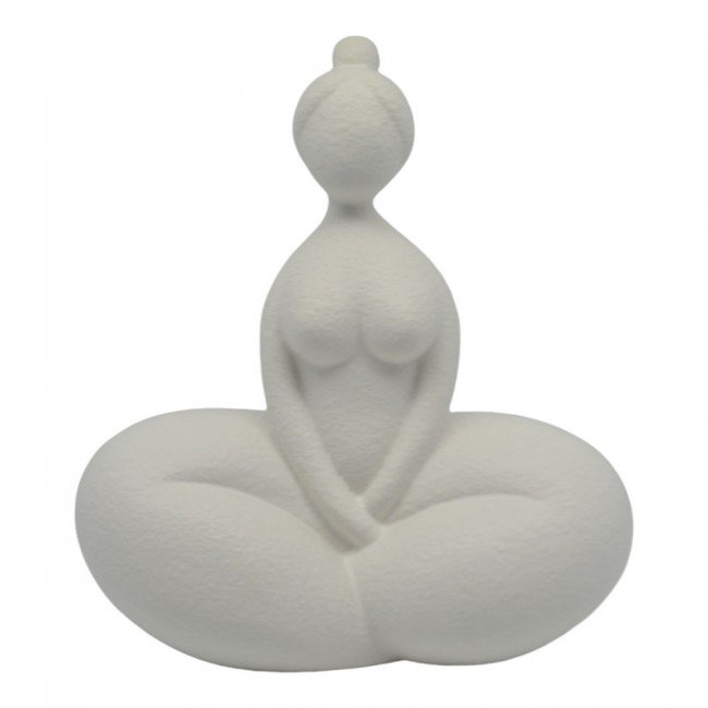 Επιτραπέζιο διακοσμητικό κεραμικό σε χρώμα λευκό ματ 21.6x12.3x24