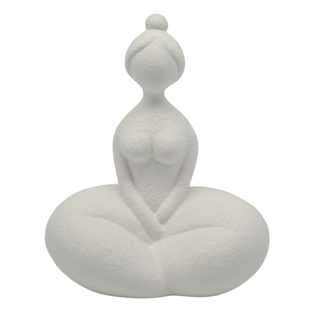 Επιτραπέζιο διακοσμητικό κεραμικό σε χρώμα λευκό ματ 15.8x10.5x19.5