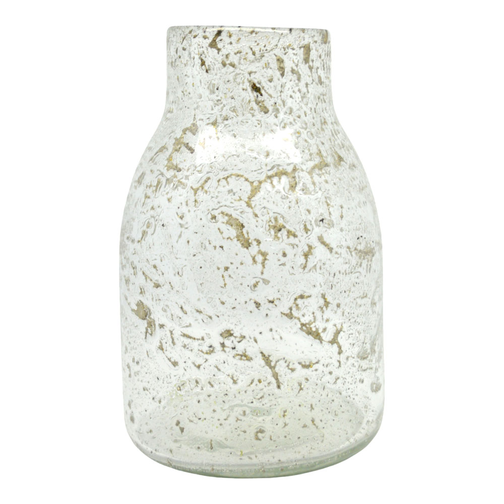 Διακοσμητικό βάζο από φυσητό γυαλί διάφανο Φ16x24.5