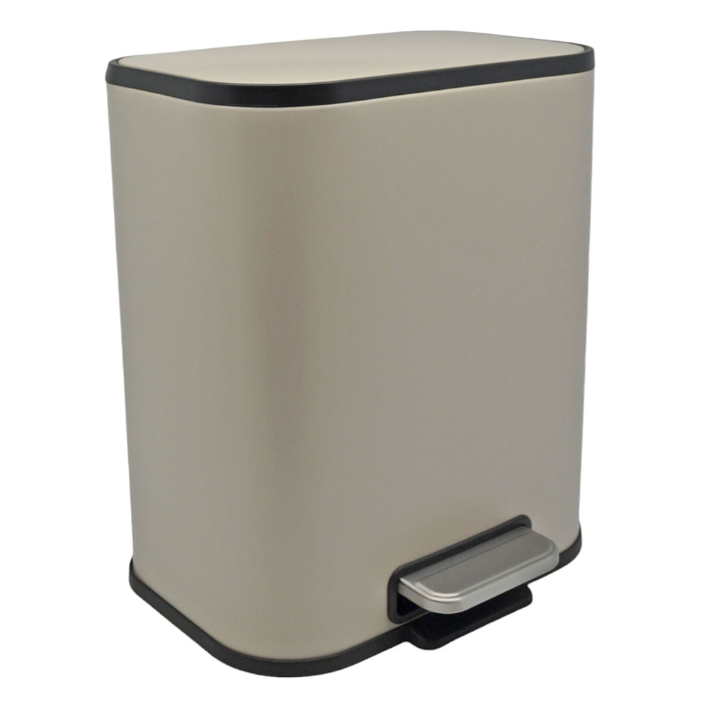 Κάδος απορριμμάτων "SOUL" soft close μεταλλικός σε χρώμα taupe ματ 5L 24x19.4x29.1