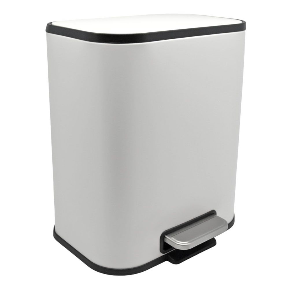 Κάδος απορριμμάτων "SOUL" soft close μεταλλικός σε χρώμα λευκό ματ 5L 24x19.4x29.1