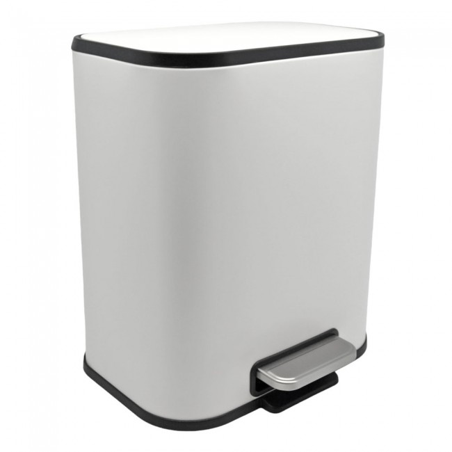 Κάδος απορριμμάτων "SOUL" soft close μεταλλικός σε χρώμα λευκό ματ 5L 24x19.4x29.1