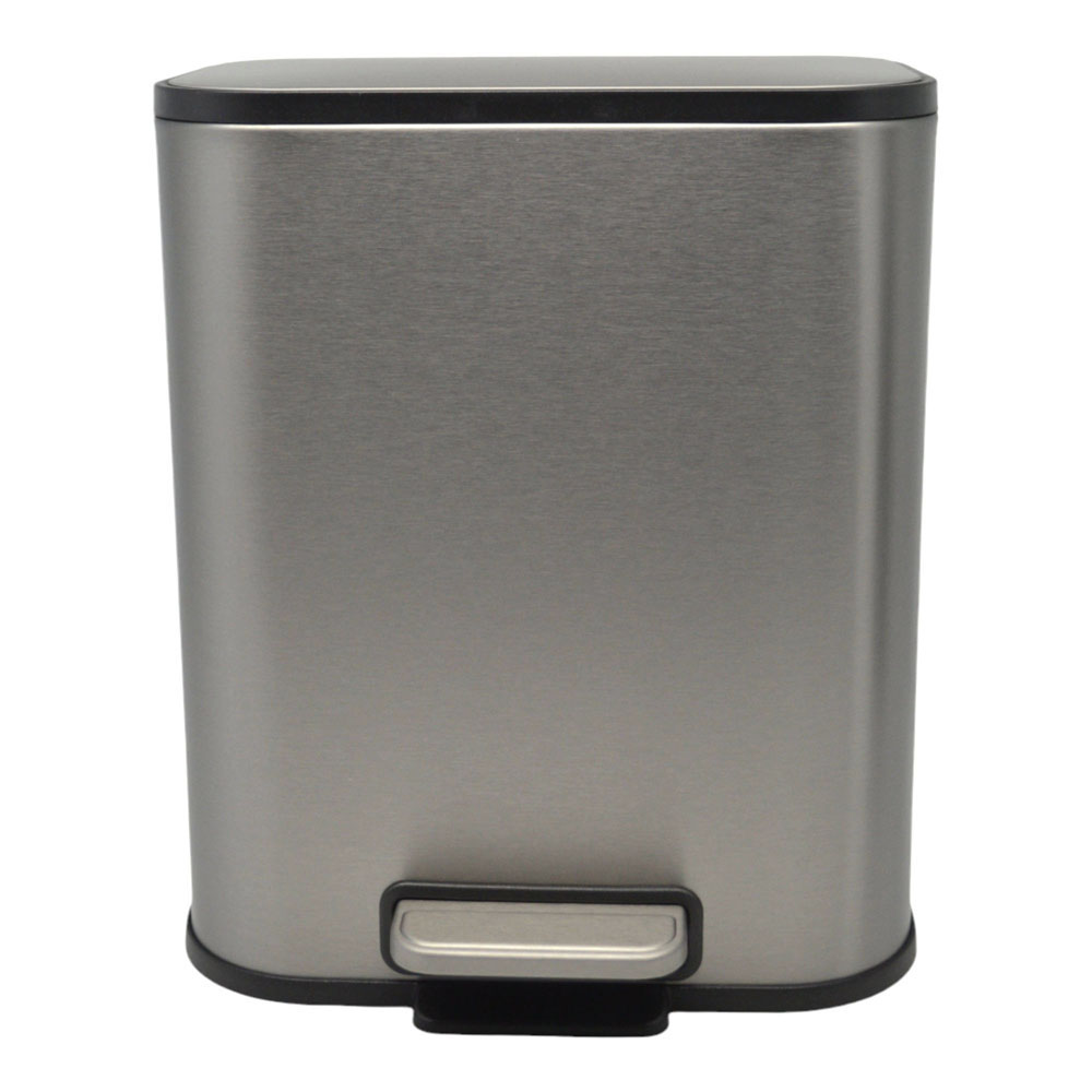 Κάδος απορριμμάτων "SOUL" soft close-finger print proof inox ματ 5L 24x19.4x29.1