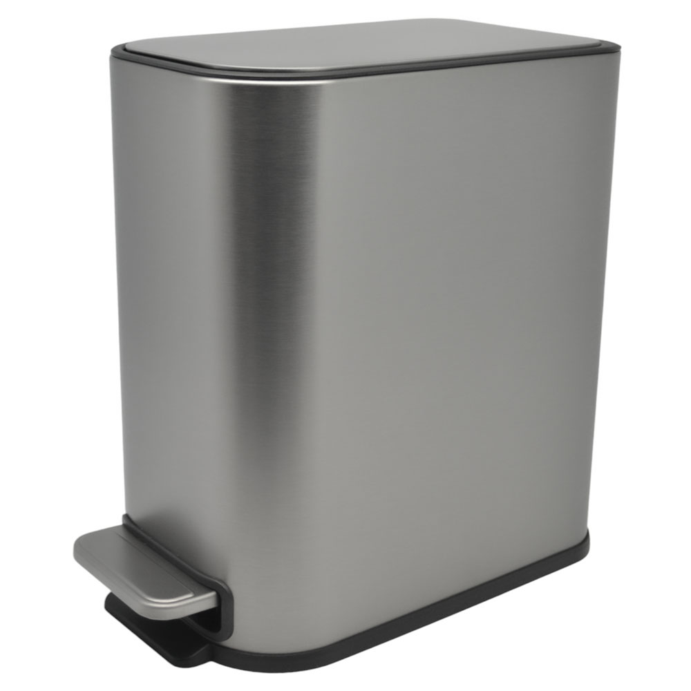 Κάδος απορριμμάτων "SOUL" slim soft close-finger print proof inox ματ 5L 15.2x27.5x27.8
