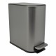 Κάδος απορριμμάτων "SOUL" slim soft close-finger print proof inox ματ 5L 15.2x27.5x27.8