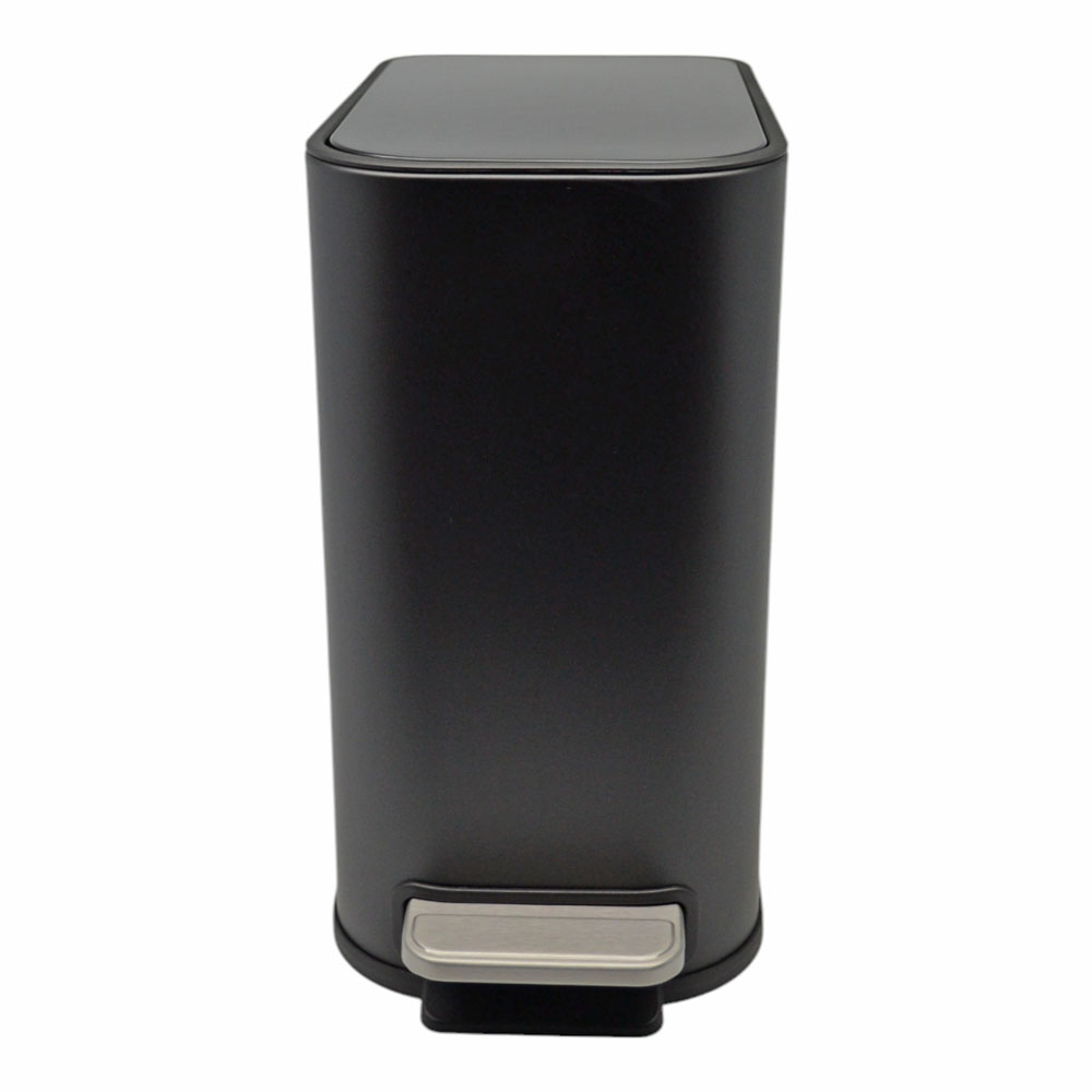 Κάδος απορριμμάτων "BELLO" slim-soft close μεταλλικός σε χρώμα μαύρο ματ 5L 15.2x27.5x27.8