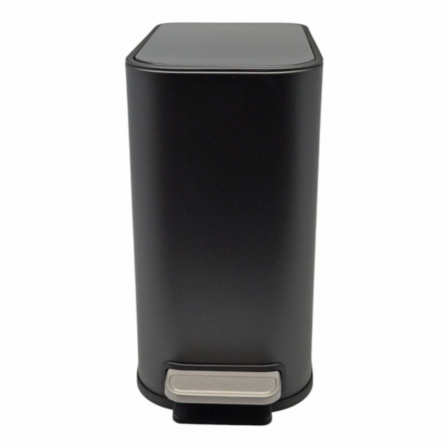 Κάδος απορριμμάτων "BELLO" slim-soft close μεταλλικός σε χρώμα μαύρο ματ 5L 15.2x27.5x27.8