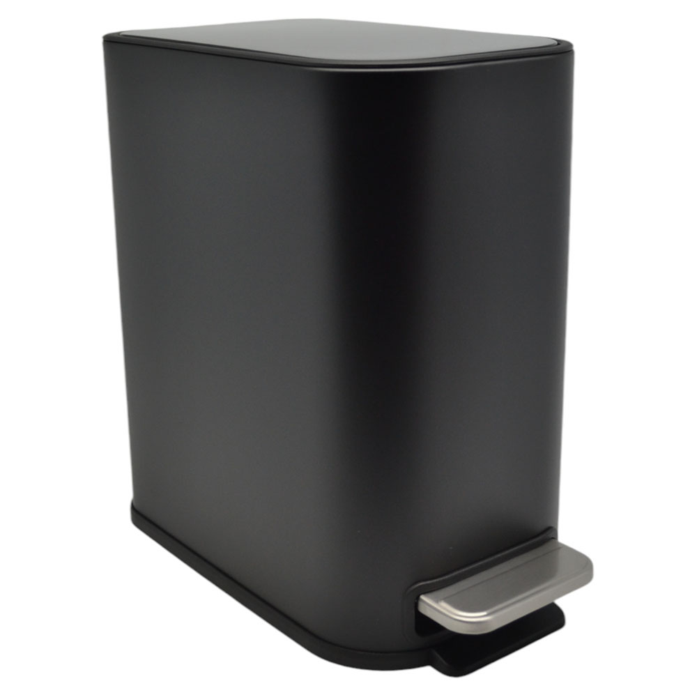 Κάδος απορριμμάτων "BELLO" slim-soft close μεταλλικός σε χρώμα μαύρο ματ 5L 15.2x27.5x27.8