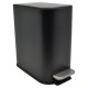 Κάδος απορριμμάτων "BELLO" slim-soft close μεταλλικός σε χρώμα μαύρο ματ 5L 15.2x27.5x27.8