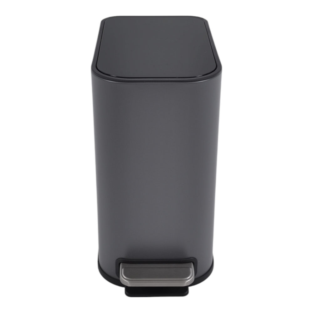 Κάδος απορριμμάτων "BELLO" slim-soft close μεταλλικός σε χρώμα γκρι ματ 5L 15.2x27.5x27.8