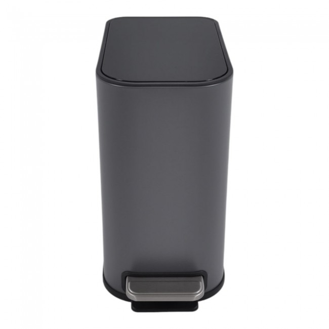 Κάδος απορριμμάτων "BELLO" slim-soft close μεταλλικός σε χρώμα γκρι ματ 5L 15.2x27.5x27.8