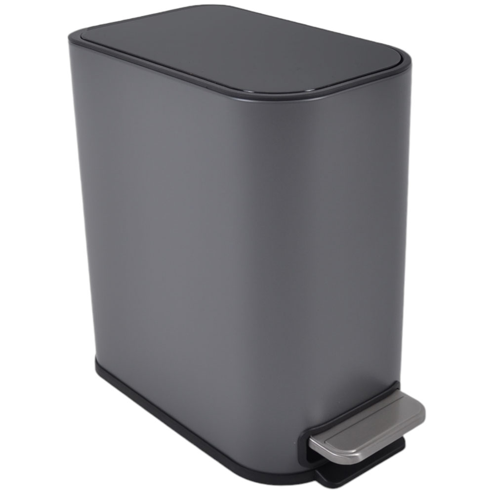 Κάδος απορριμμάτων "BELLO" slim-soft close μεταλλικός σε χρώμα γκρι ματ 5L 15.2x27.5x27.8