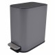 Κάδος απορριμμάτων "BELLO" slim-soft close μεταλλικός σε χρώμα γκρι ματ 5L 15.2x27.5x27.8