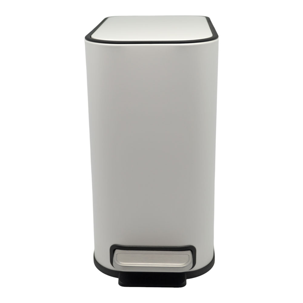 Κάδος απορριμμάτων "BELLO" slim-soft close μεταλλικός σε χρώμα λευκό ματ 5L 15.2x27.5x27.8