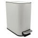 Κάδος απορριμμάτων "BELLO" slim-soft close μεταλλικός σε χρώμα λευκό ματ 5L 15.2x27.5x27.8