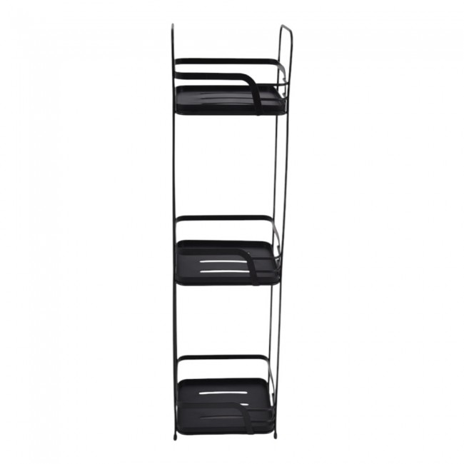 Ραφιέρα μπάνιου τριπλή από μέταλλο σε χρώμα μαύρο 16x15.5x63