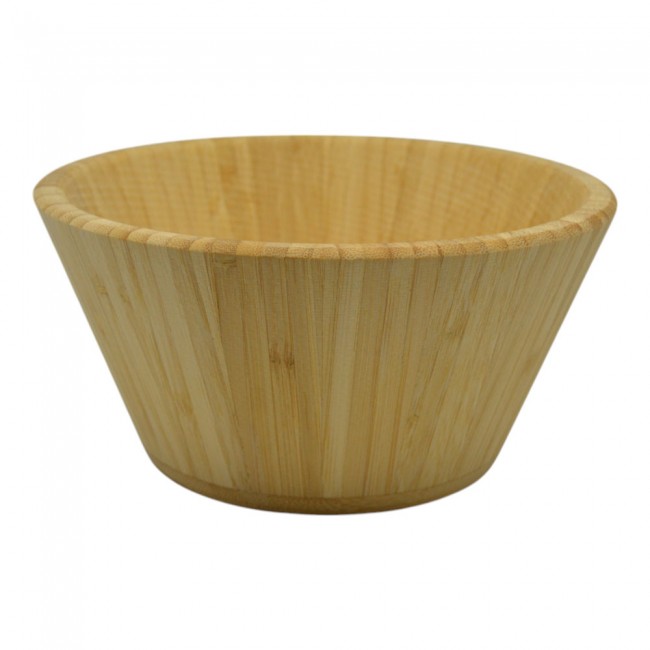 Μπωλ από ξύλο μπαμπού σε χρώμα φυσικό Φ20x10