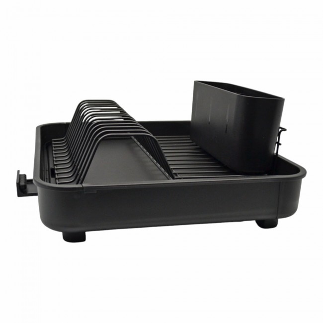 Πιατοθήκη επεκτεινόμενη μεταλλική σε χρώμα μαύρο ματ 32-52.5x35.5x16