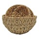 Σετ καλάθια 3τμχ ψάθινα σε χρώμα φυσικό Φ28x14