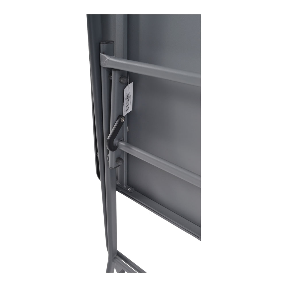 Σετ πτυσσόμενο 3τμχ από μέταλλο σε χρώμα γκρι ματ 55x55x73