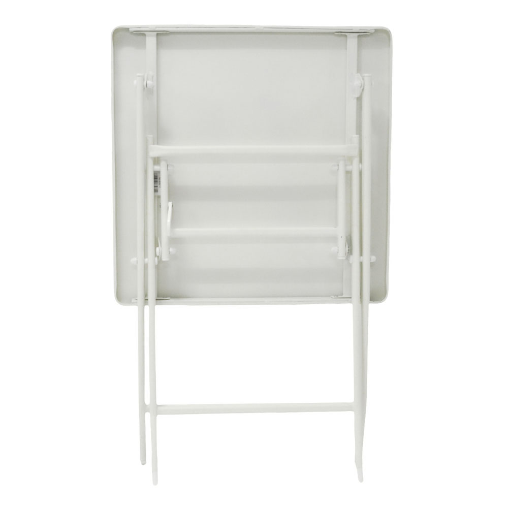 Σετ πτυσσόμενο 3τμχ από μέταλλο σε χρώμα εκρού ματ 55x55x73