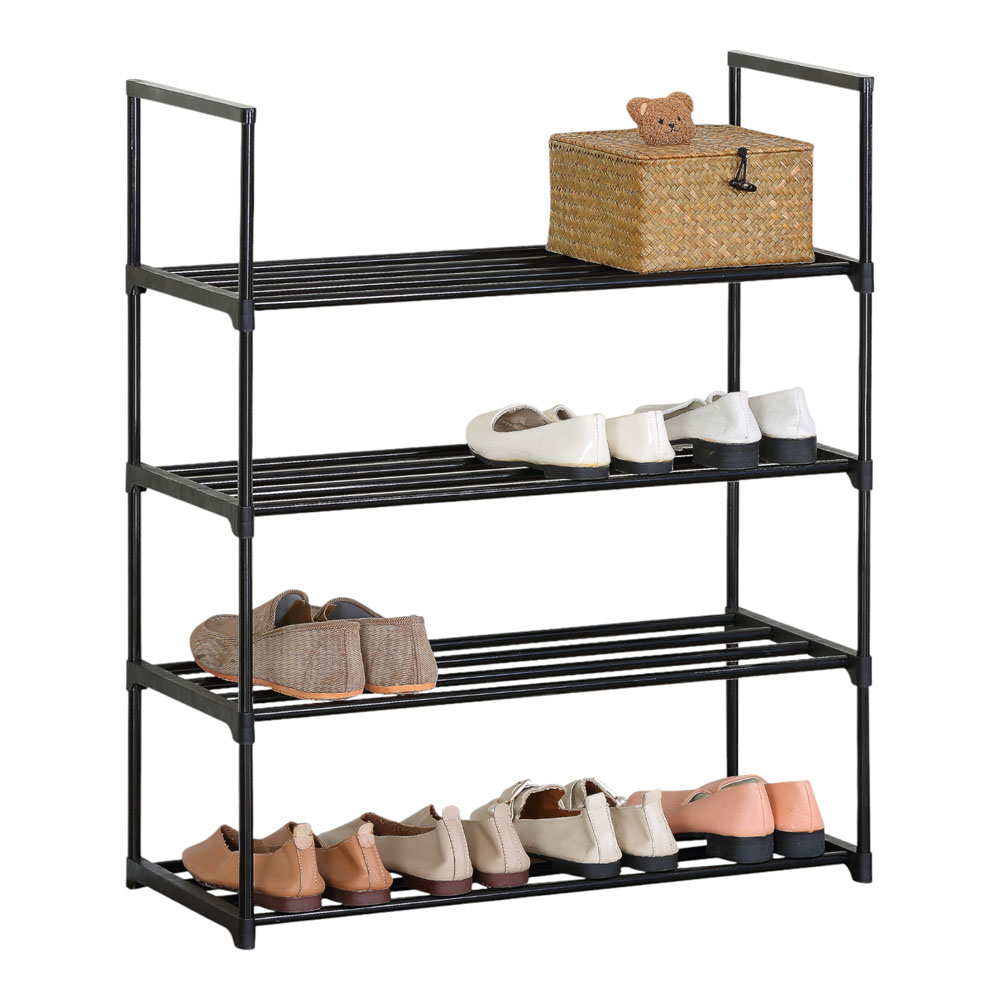 Παπουτσοθήκη από μέταλλο σε χρώμα μαύρο 67x29x81.5