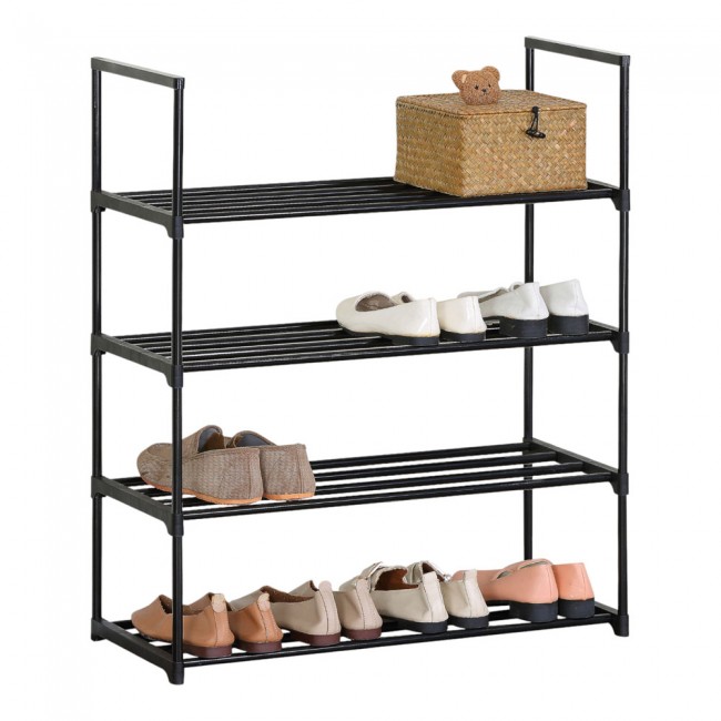 Παπουτσοθήκη από μέταλλο σε χρώμα μαύρο 67x29x81.5