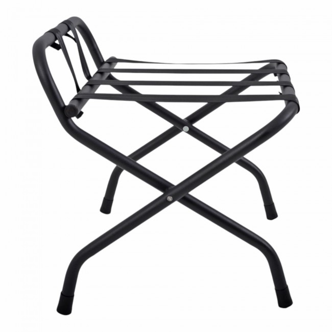 Βάση για βαλίτσες με πλάτη και ιμάντες από μέταλλο σε χρώμα μαύρο ματ 54x44x52