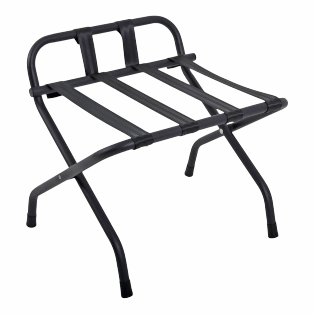 Βάση για βαλίτσες με πλάτη και ιμάντες από μέταλλο σε χρώμα μαύρο ματ 54x44x52