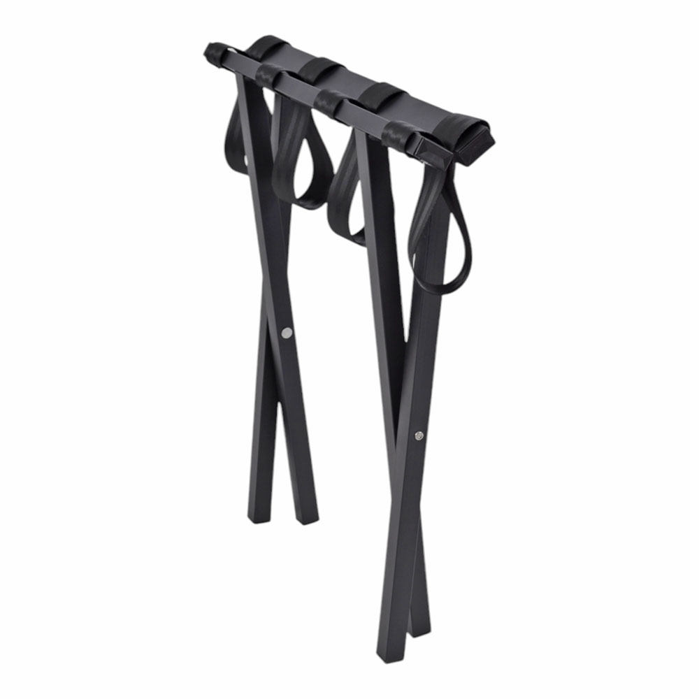 Βάση για βαλίτσες με ιμάντες από μέταλλο σε χρώμα μαύρο ματ 54x44x51