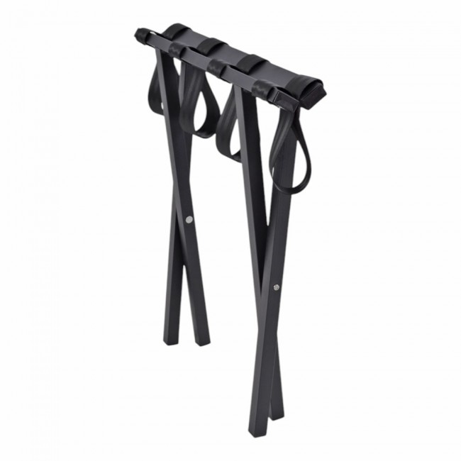 Βάση για βαλίτσες με ιμάντες από μέταλλο σε χρώμα μαύρο ματ 54x44x51