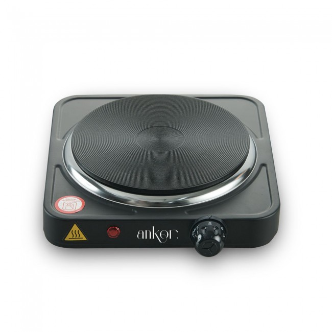 Εστία ηλεκτρική εμαγιέ σε χρώμα μαύρο ματ 1500W