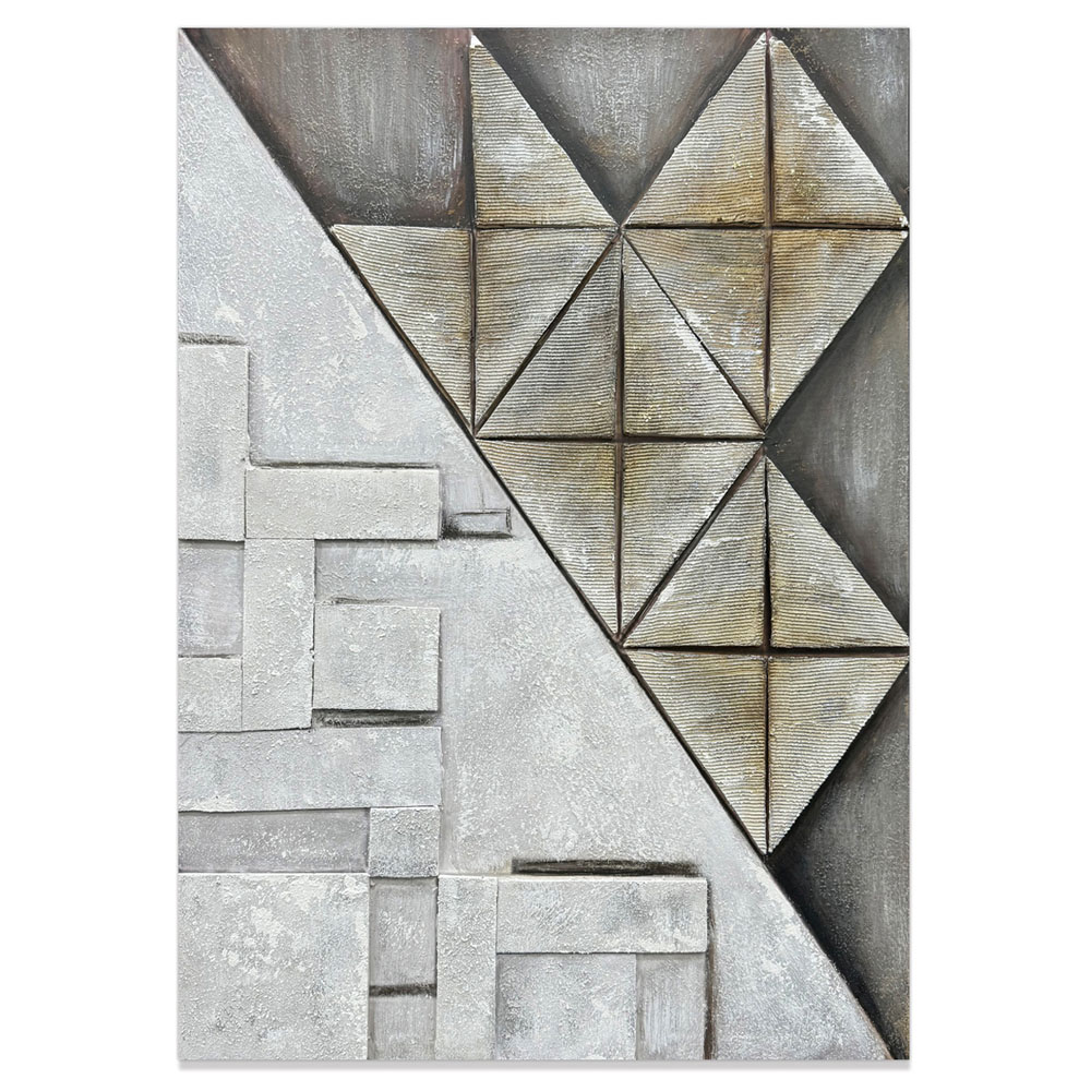 Πίνακας ελαιογραφία σε καμβά με γεωμετρικά μοτίβα 60x90