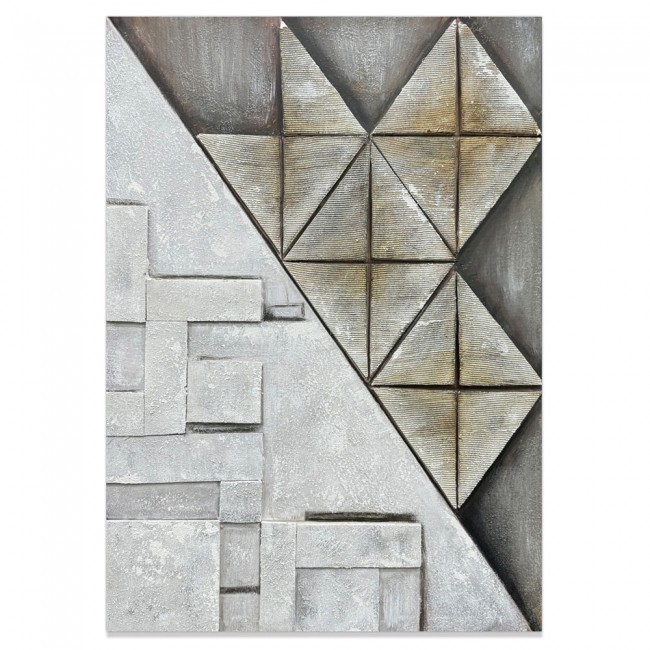 Πίνακας ελαιογραφία σε καμβά με γεωμετρικά μοτίβα 60x90