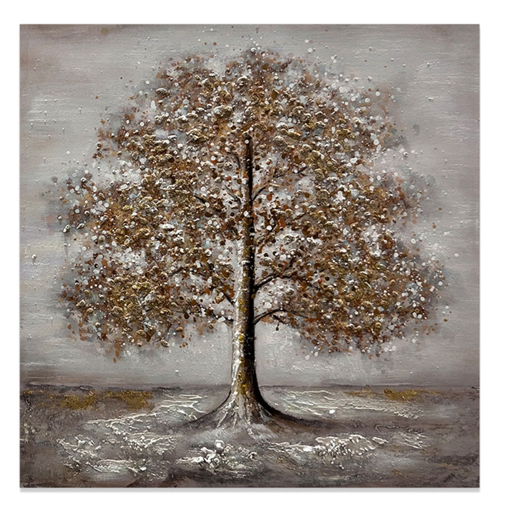 Πίνακας ελαιογραφία σε καμβά με ανάγλυφο δέντρο 80x80