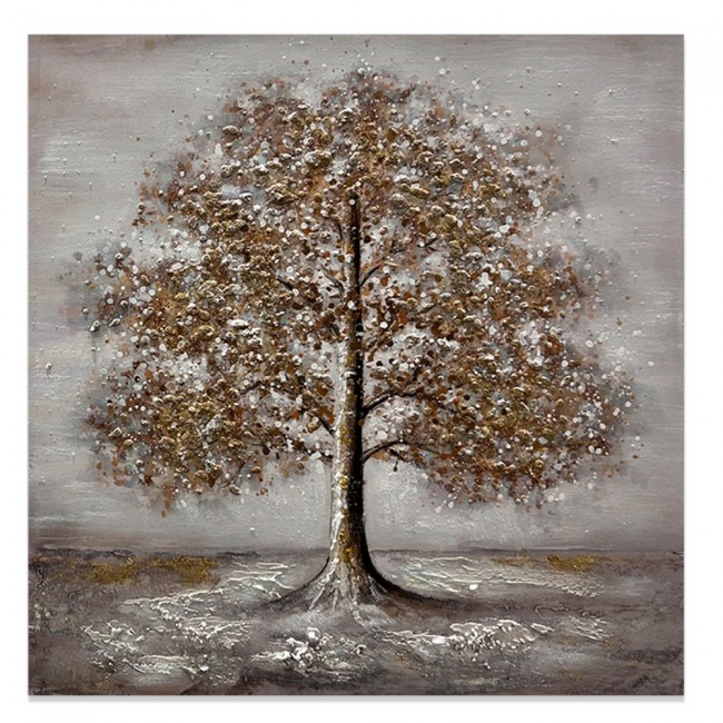 Πίνακας ελαιογραφία σε καμβά με ανάγλυφο δέντρο 80x80