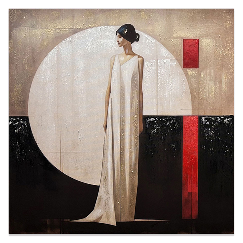 Πίνακας ελαιογραφία σε καμβά με γυναικεία φιγούρα 60x60