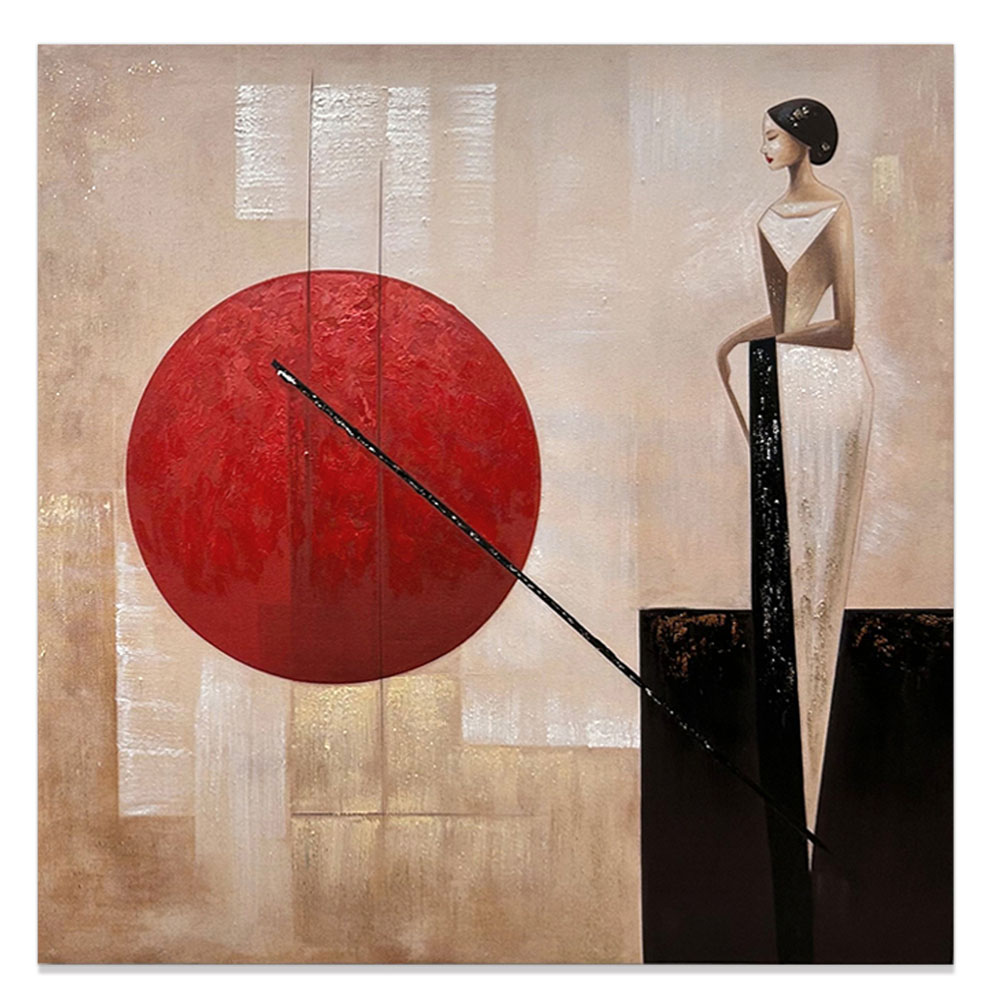 Πίνακας ελαιογραφία σε καμβά με γυναικεία φιγούρα 60x60