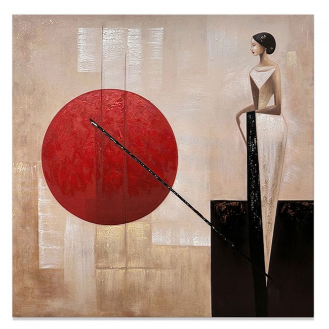 Πίνακας ελαιογραφία σε καμβά με γυναικεία φιγούρα 60x60