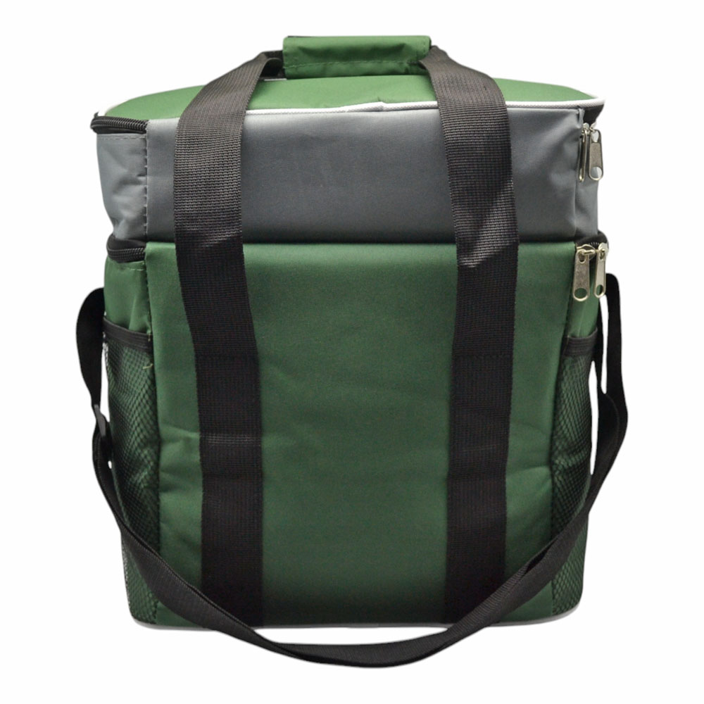 Ισοθερμική τσάντα από ύφασμα σε χρώμα σκούρο πράσινο/γκρι 22lt 30x22x34