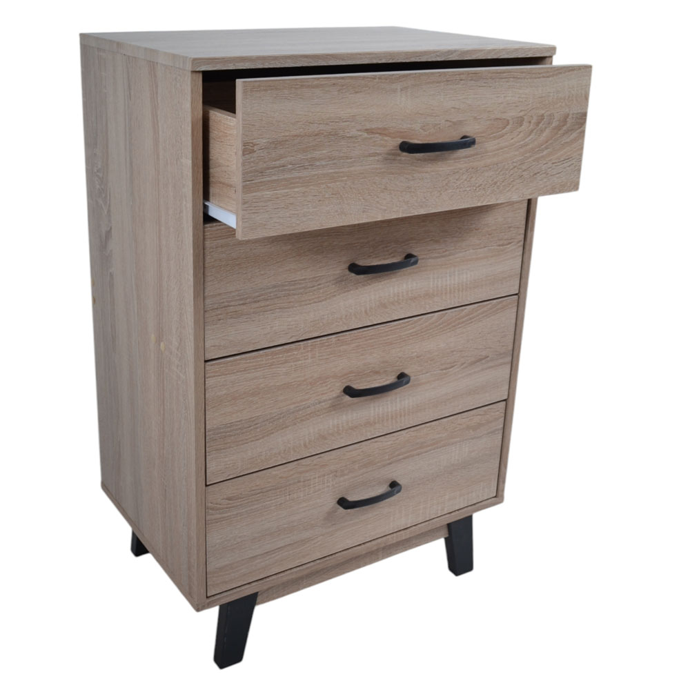 Συρταριέρα από ξύλο σε χρώμα φυσικό 60x40x93