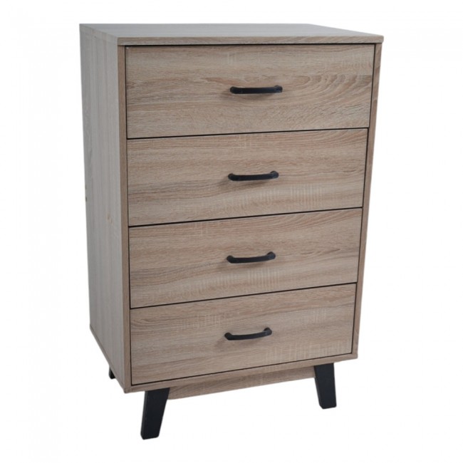 Συρταριέρα από ξύλο σε χρώμα φυσικό 60x40x93