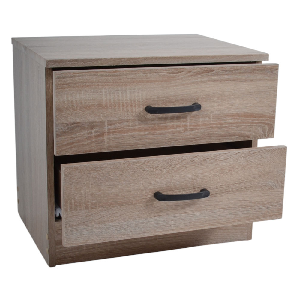 Κομοδίνο από ξύλο σε χρώμα φυσικό 48x38x43