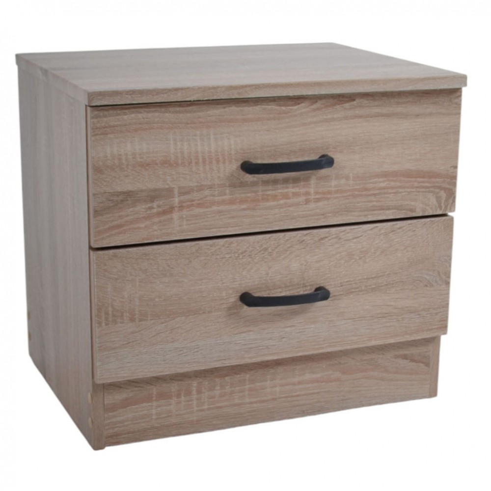 Κομοδίνο από ξύλο σε χρώμα φυσικό 48x38x43