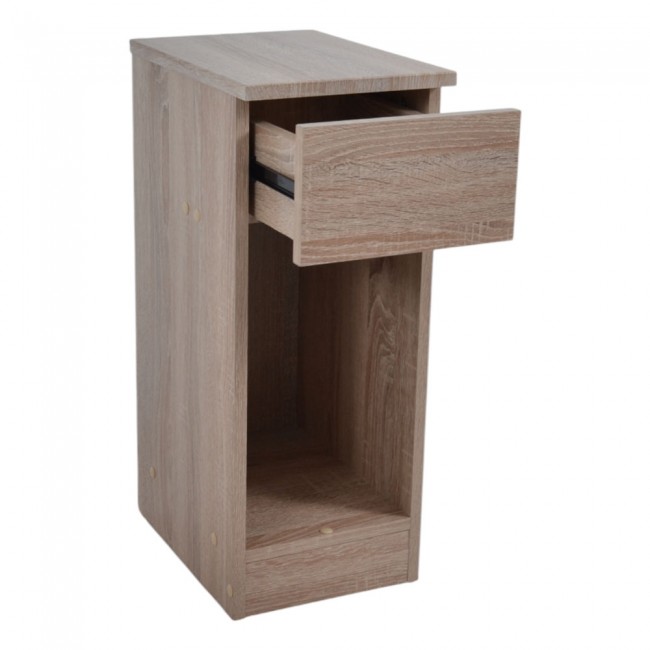 Κομοδίνο από ξύλο σε χρώμα φυσικό 24x33x60