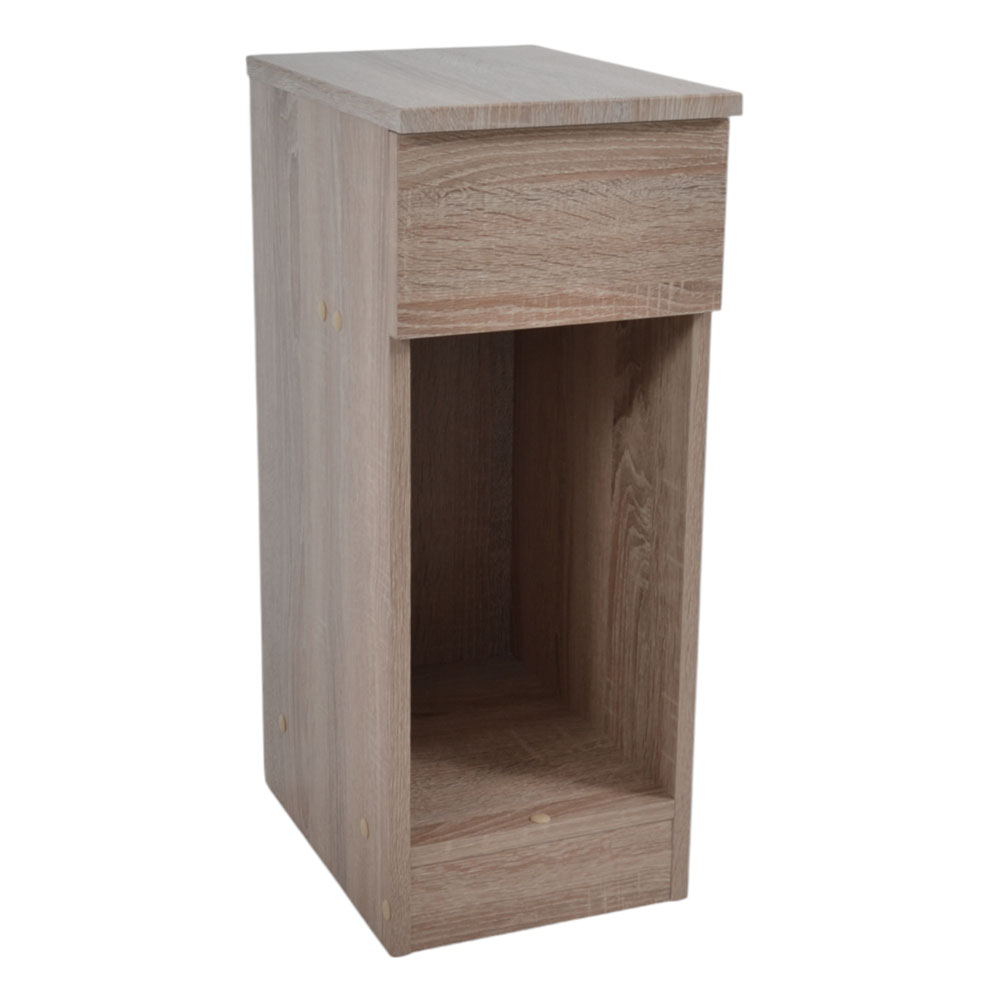 Κομοδίνο από ξύλο σε χρώμα φυσικό 24x33x60