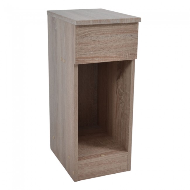 Κομοδίνο από ξύλο σε χρώμα φυσικό 24x33x60