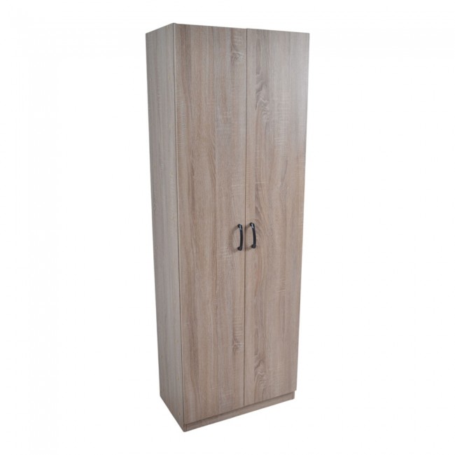 Παπουτσοθήκη-ντουλάπα από ξύλο σε χρώμα φυσικό 60x35x173