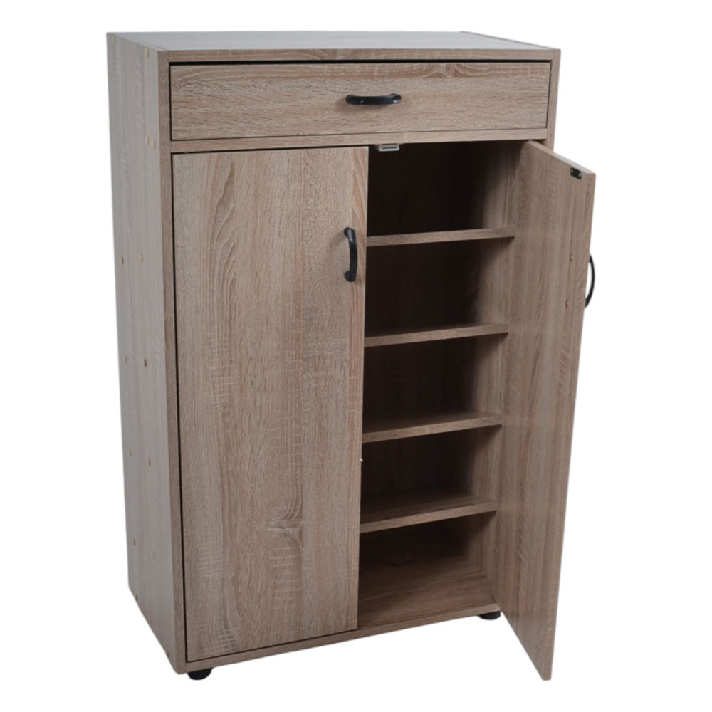 Παπουτσοθήκη ντουλάπι από ξύλο σε χρώμα φυσικό 60x30x95