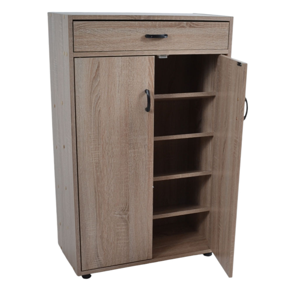 Παπουτσοθήκη ντουλάπι από ξύλο σε χρώμα φυσικό 60x30x95